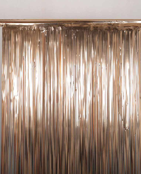 Metallic Door Curtain Rose Gold