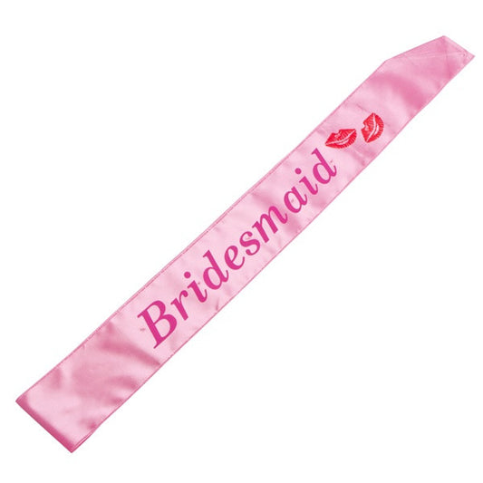 Bridesmaid Flashing Sash Light Pink