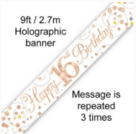 Banner Sparkling Fizz Rose Gold 16th