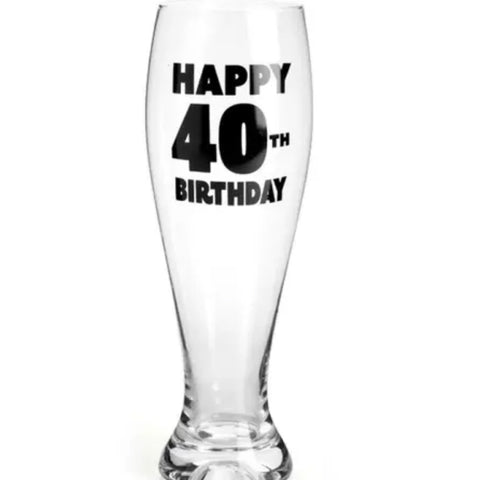40th Birthday Pilsner Glass