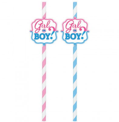 Gender Reveal Straws