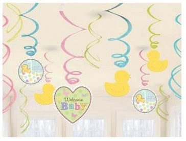 Baby Shower Swirl Decorations Gender Neutral