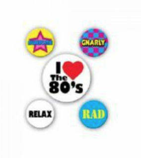 80's Party Pins/Buttons