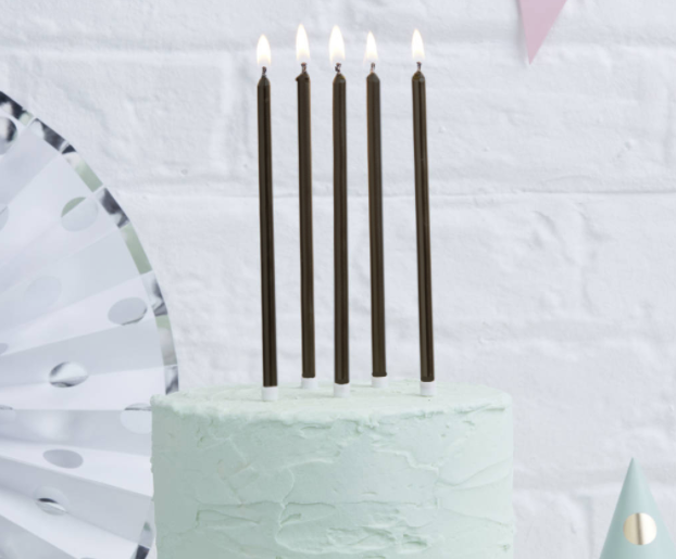 Tall Cake Candles Black