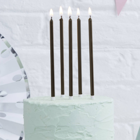 Tall Cake Candles Black