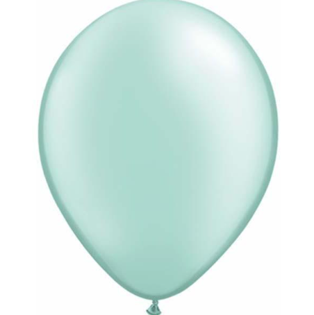 Pearl Mint Green Latex Balloons Pack of 25