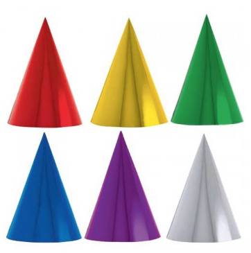 Party Hats Metallic Pk12