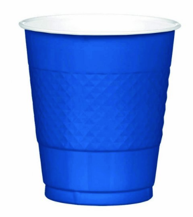 Plastic Cup Extra Large Royal Blue 355ml