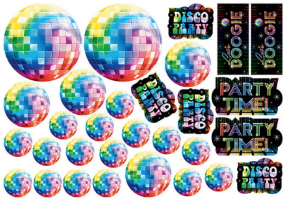 Disco Party Cutouts Value Pack