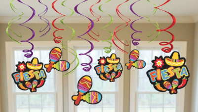 FIESTA VALUE PACK SWIRL DECORATIONS