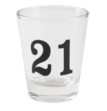 21st Shot Glass