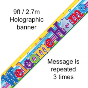 Foil Banner Welcome Home