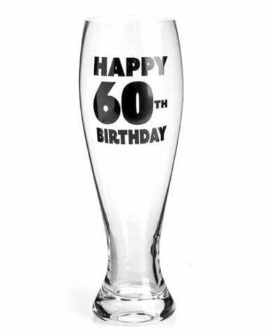 60th Birthday Pilsner Glass