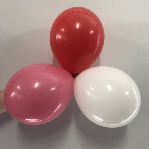 Red, Pink and White Latex Balloons