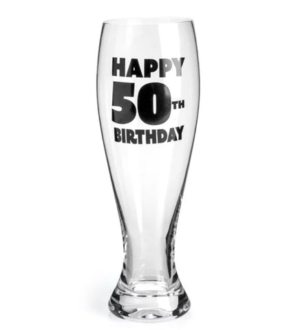 50th Birthday Pilsner Glass