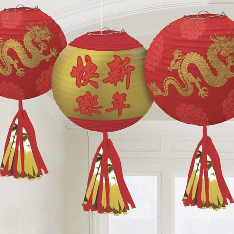 Chinese New Year Lanterns Pk3