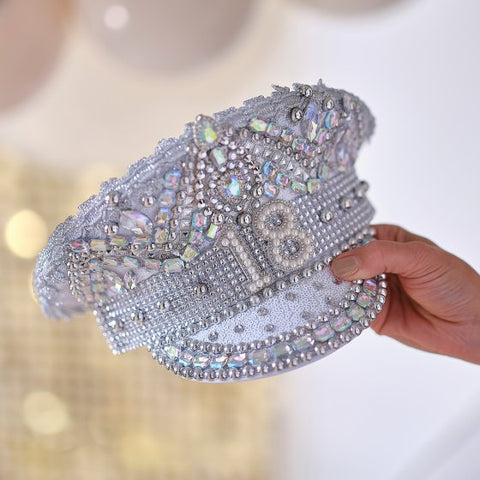 18th Hat Diamantés and Pearls