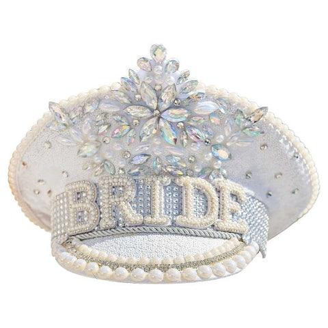 BRIDE Hat Diamantés and Pearls