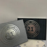 Guest Book 21st Navy/Silver in Box