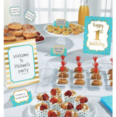 Buffet Decorating Kit 1st Birthday Blue SALE ITEM NO REFUNDS