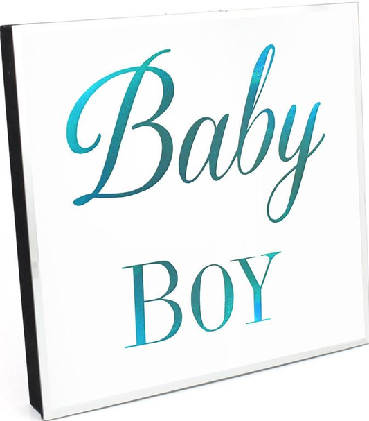 Colour Changing Mirror Plaque Baby Boy