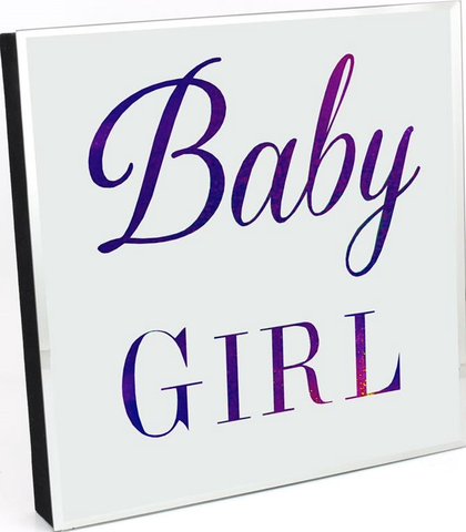 Colour Changing Mirror Plaque Baby Girl