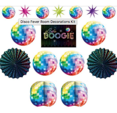 'let's boogie' 10 piece room decorating kit