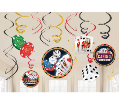 Casino Swirl Decorations Value Pack