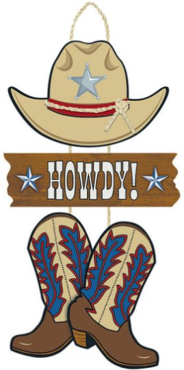 WESTERN TRIPLE MDF SIGN