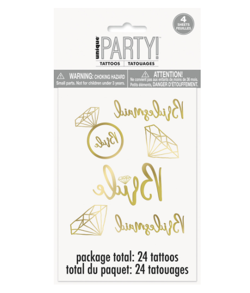 Tattoos Bride To Be Metallic Gold