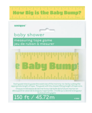 Measuring Tape Baby Shower Game