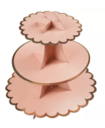 3 Tier Cupcake Stand Light Pink SALE ITEM NO REFUNDS