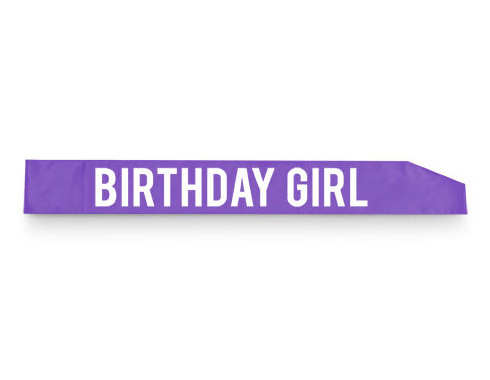 Birthday Girl Sash Purple