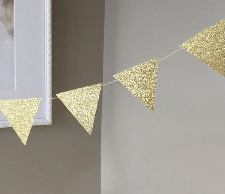 Bunting Glitter Gold 3.5m