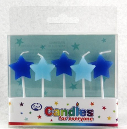 Candles Blue-Tone Stars