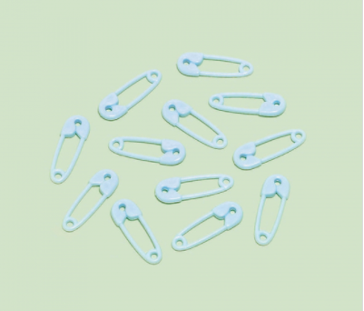 Safety Pins Baby Shower Favours Blue