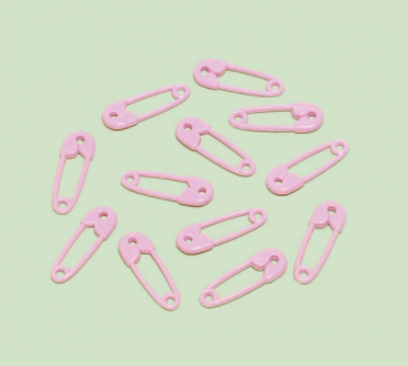 Safety Pins Baby Shower Favours Pink