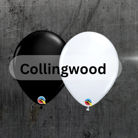 Collingwood Team Colour Balloons: Pack100