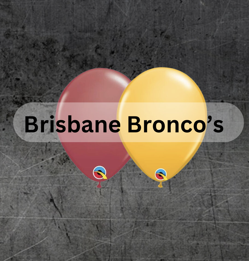 Bronco's Team Colour Balloons: Pack100