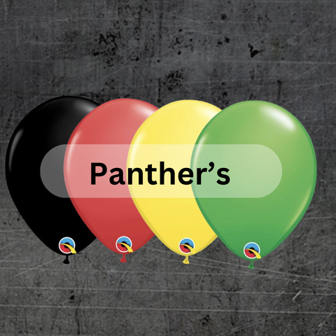 Panther's Team Colour Balloons: Pack25