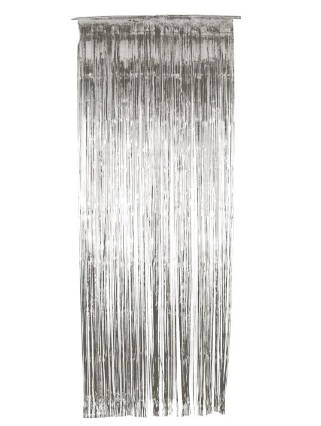 Metallic Foil Curtain Silver