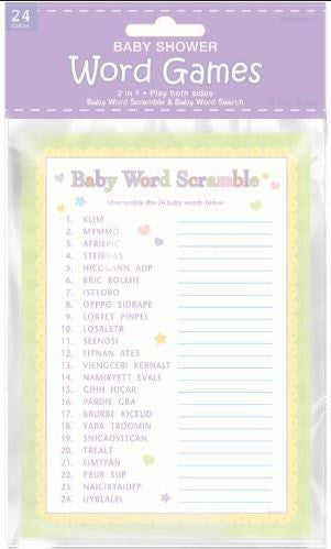 Baby Shower Word Games