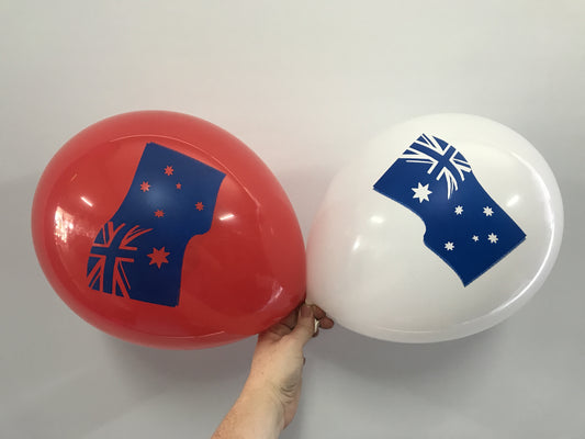 Australia Flag Balloons Red/White