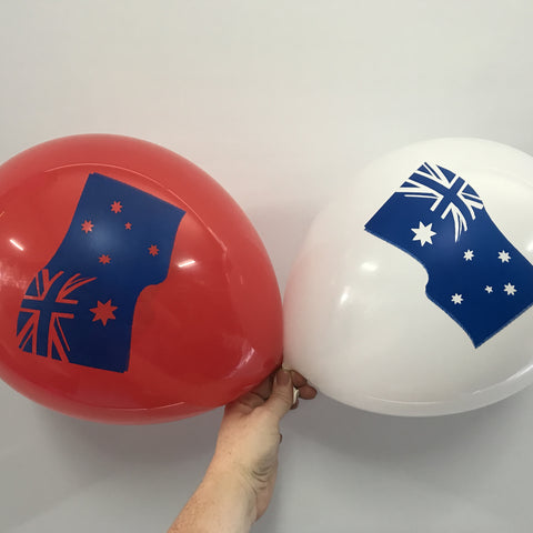 Australia Flag Balloons Red/White