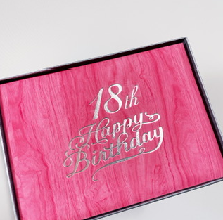 Guest Book 18th Salmon Pink/Silver in Box