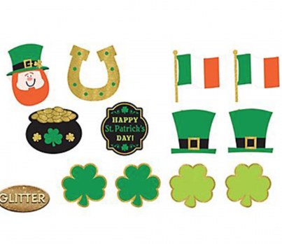 St. Pat's Cutouts Value Pack with Glitter accents