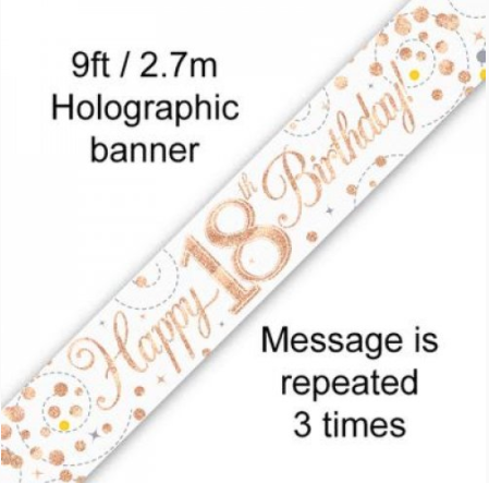 Banner Sparkling Fizz Rose Gold 18th