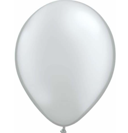 Pearl Silver Latex Balloons