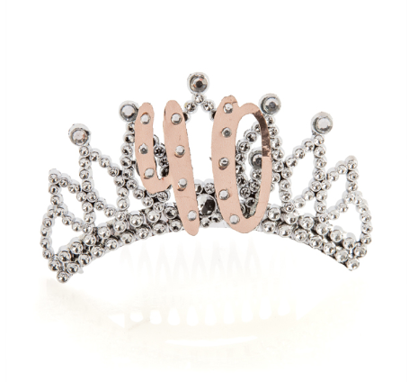 Tiara 40th Rose Gold/Silver