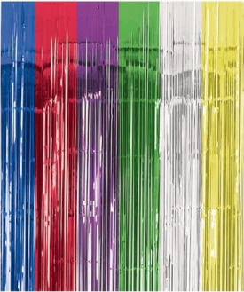 Metallic Foil Curtain Rainbow
